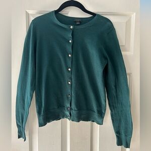 Green Ann Taylor Cardigan Sweater